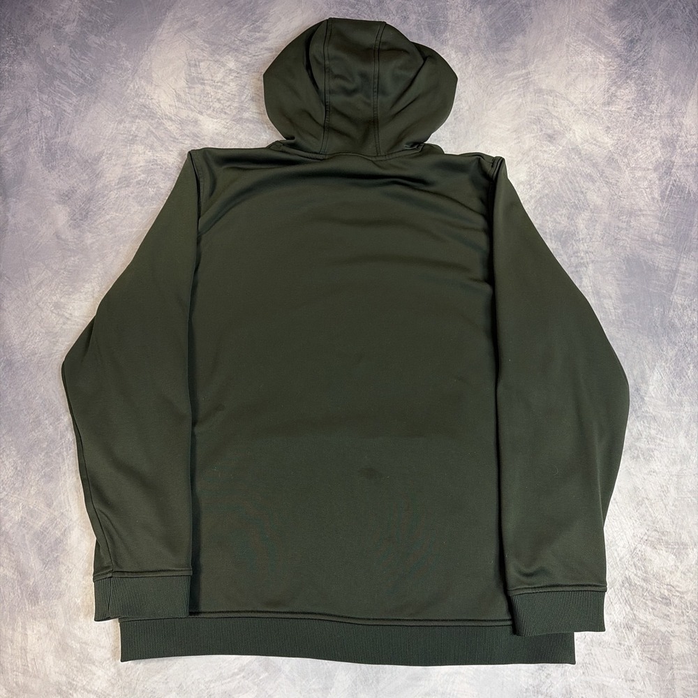 Under Armour Hoodie Mens XL Green ColdGear Loose Fit Graphic Pullover Sweatshirt - Picture 4 of 7